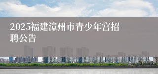 2025福建漳州市青少年宫招聘公告