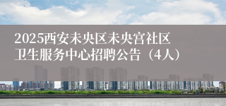 2025西安未央区未央宫社区卫生服务中心招聘公告（4人）