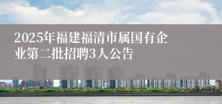 2025年福建福清市属国有企业第二批招聘3人公告