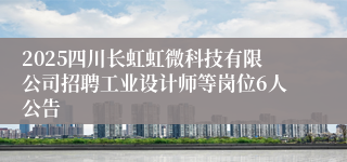 2025四川长虹虹微科技有限公司招聘工业设计师等岗位6人公告