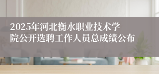 2025年河北衡水职业技术学院公开选聘工作人员总成绩公布