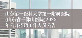 山东第一医科大学第一附属医院(山东省千佛山医院)2025年公开招聘工作人员公告