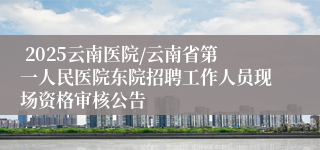  2025云南医院/云南省第一人民医院东院招聘工作人员现场资格审核公告