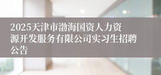 2025天津市渤海国资人力资源开发服务有限公司实习生招聘公告