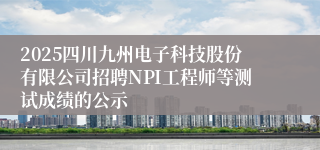 2025四川九州电子科技股份有限公司招聘NPI工程师等测试成绩的公示