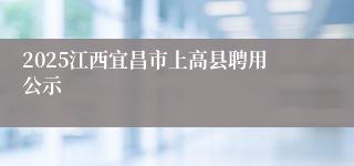 2025江西宜昌市上高县聘用公示