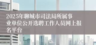 2025年聊城市司法局所属事业单位公开选聘工作人员网上报名平台