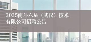 2025南斗六星（武汉）技术有限公司招聘公告