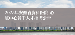 2025年安徽省胸科医院-心脏中心骨干人才招聘公告
