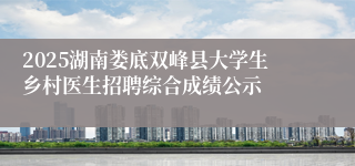 2025湖南娄底双峰县大学生乡村医生招聘综合成绩公示