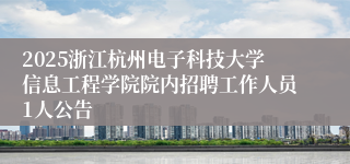 2025浙江杭州电子科技大学信息工程学院院内招聘工作人员1人公告