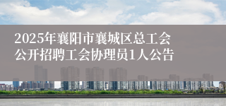 2025年襄阳市襄城区总工会公开招聘工会协理员1人公告