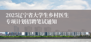 2025辽宁省大学生乡村医生专项计划招聘笔试通知