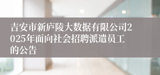 吉安市新庐陵大数据有限公司2025年面向社会招聘派遣员工的公告