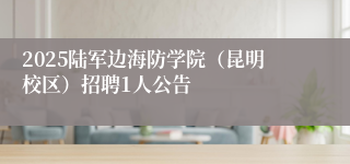 2025陆军边海防学院（昆明校区）招聘1人公告