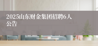 2025山东财金集团招聘6人公告