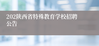 202陕西省特殊教育学校招聘公告
