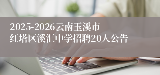 2025-2026云南玉溪市红塔区溪汇中学招聘20人公告