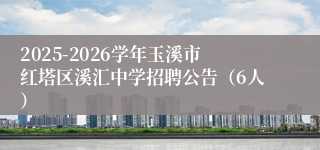 2025-2026学年玉溪市红塔区溪汇中学招聘公告（6人）