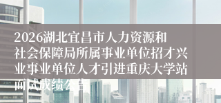 2026湖北宜昌市人力资源和社会保障局所属事业单位招才兴业事业单位人才引进重庆大学站面试成绩公告