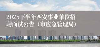 2025下半年西安事业单位招聘面试公告(市应急管理局)