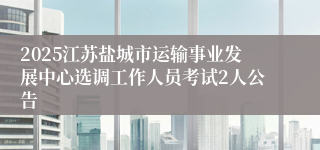 2025江苏盐城市运输事业发展中心选调工作人员考试2人公告