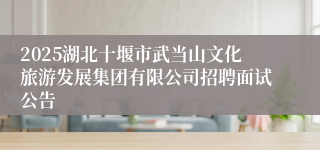 2025湖北十堰市武当山文化旅游发展集团有限公司招聘面试公告
