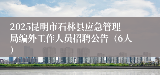 2025昆明市石林县应急管理局编外工作人员招聘公告（6人）