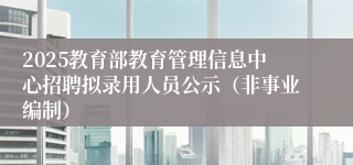 2025教育部教育管理信息中心招聘拟录用人员公示(非事业编制)