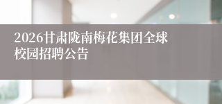 2026甘肃陇南梅花集团全球校园招聘公告