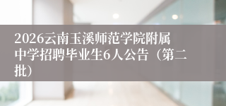 2026云南玉溪师范学院附属中学招聘毕业生6人公告(第二批)