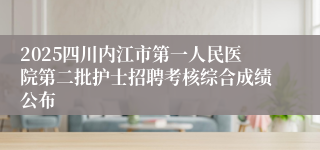 2025四川内江市第一人民医院第二批护士招聘考核综合成绩公布