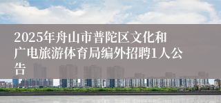 2025年舟山市普陀区文化和广电旅游体育局编外招聘1人公告