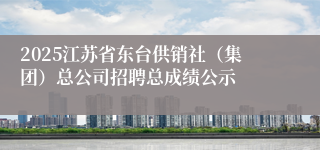 2025江苏省东台供销社（集团）总公司招聘总成绩公示
