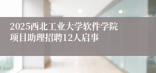 2025西北工业大学软件学院项目助理招聘12人启事