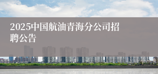 2025中国航油青海分公司招聘公告