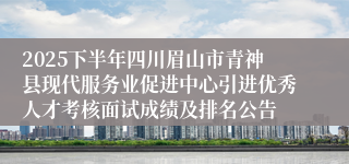 2025下半年四川眉山市青神县现代服务业促进中心引进优秀人才考核面试成绩及排名公告