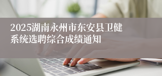 2025湖南永州市东安县卫健系统选聘综合成绩通知