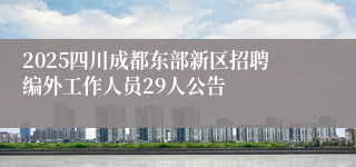 2025四川成都东部新区招聘编外工作人员29人公告
