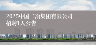 2025中国二冶集团有限公司招聘1人公告