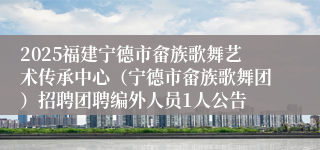 2025福建宁德市畲族歌舞艺术传承中心（宁德市畲族歌舞团）招聘团聘编外人员1人公告