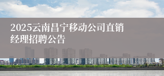 2025云南昌宁移动公司直销经理招聘公告