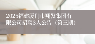 2025福建厦门市翔发集团有限公司招聘3人公告（第三期）