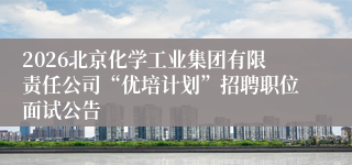 2026北京化学工业集团有限责任公司“优培计划”招聘职位面试公告