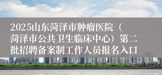 2025山东菏泽市肿瘤医院(菏泽市公共卫生临床中心)第二批招聘备案制工作人员报名入口