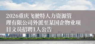 2026重庆飞驶特人力资源管理有限公司外派至某国企物业项目文员招聘1人公告