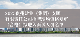2025贵州盐业（集团）安顺有限责任公司招聘现场资格复审（合格）拟进入面试人员名单