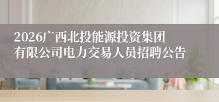 2026广西北投能源投资集团有限公司电力交易人员招聘公告