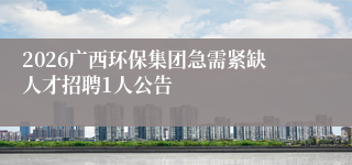 2026广西环保集团急需紧缺人才招聘1人公告