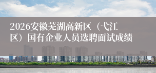 2026安徽芜湖高新区(弋江区)国有企业人员选聘面试成绩